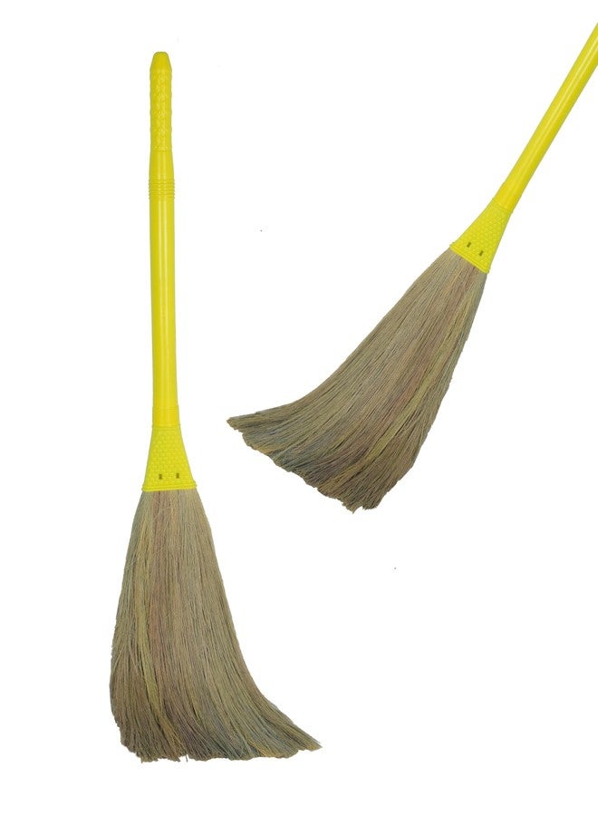 UMD No Backpain Lite Weight Dustfree Natural Grass Broom for Floor Cleaning, Phool bhahari jadoo, jhaduu Marne wala Sweeping, dusting, Lite Weight, No Bend, Pack of 1 pcs - Image 1